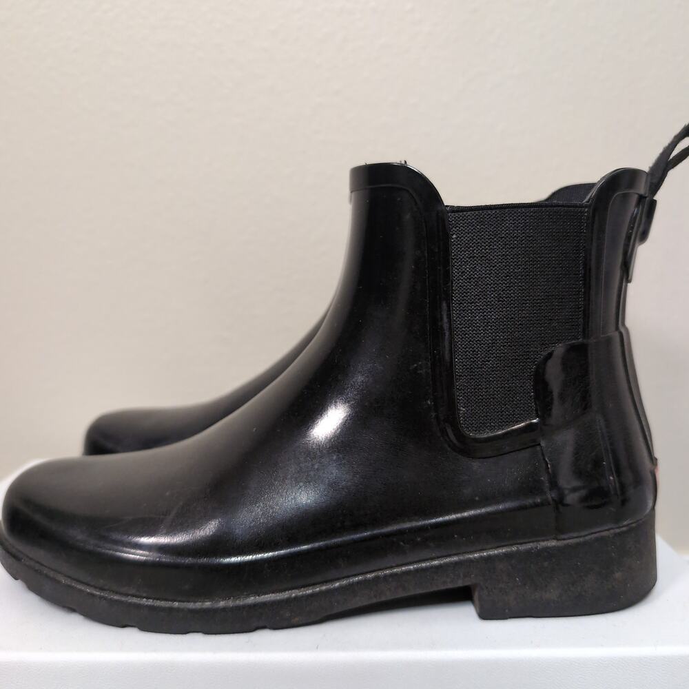 Glossy Waterproof Chelsea Rain Boots